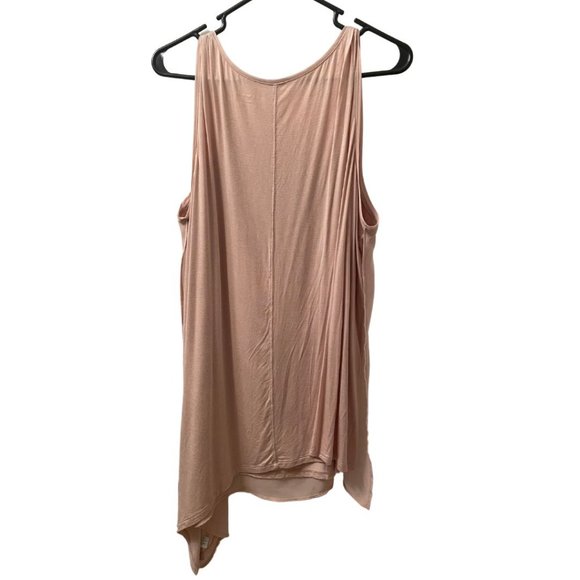 Lane Bryant Blush & Gold Sequin Asymmetric Top | Size 18/20 | Holiday Glam Top - Picture 3 of 4